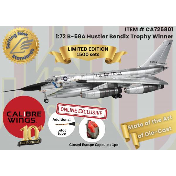 本日特価 Calibre Wings B-58 Hustler 1/72 1:72 B-58 Hustler Bendix Trophy Winner USAF Museum Dayton, Ohio